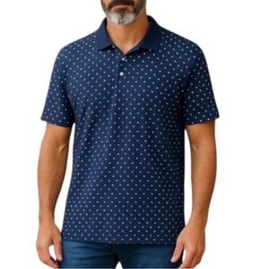 Mens POLO GOLF Ralph Lauren Navy Blue Golf Shirt Size Large‎